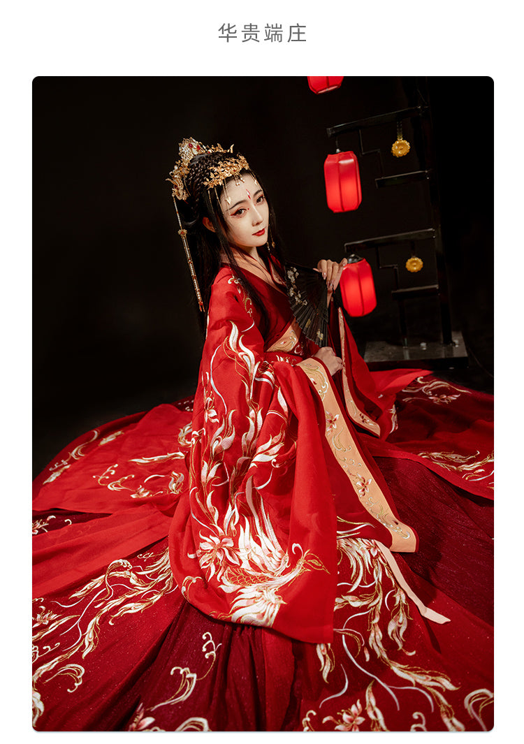 【Special Custom Order】"Dragon and Phoenix Auspiciousness" Themed Wedding Attire, Traditional Hanfu Set for Men and Women 