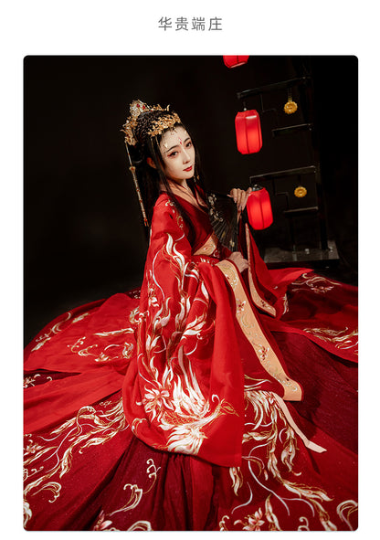 【Special Custom Order】"Dragon and Phoenix Auspiciousness" Themed Wedding Attire, Traditional Hanfu Set for Men and Women 