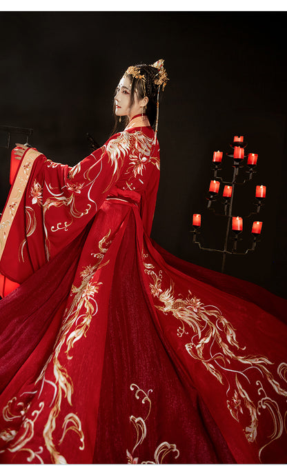 【Special Custom Order】"Dragon and Phoenix Auspiciousness" Themed Wedding Attire, Traditional Hanfu Set for Men and Women 