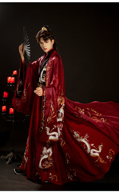 【Special Custom Order】"Dragon and Phoenix Auspiciousness" Themed Wedding Attire, Traditional Hanfu Set for Men and Women 
